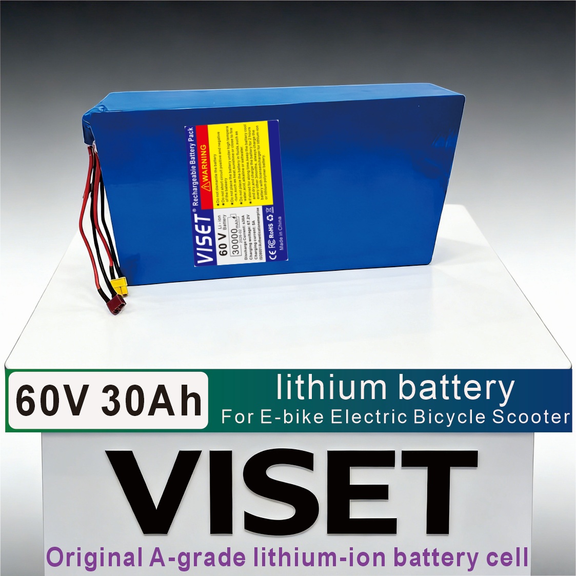 60V 30Ah Electric Scooter Battery - Batteria per Bicicletta VISET 60V 30AH,