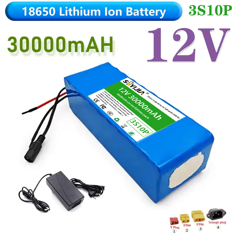 60V 30Ah Electric Scooter Battery - Batteria Ricaricabile 12V 30Ah 3S10P per