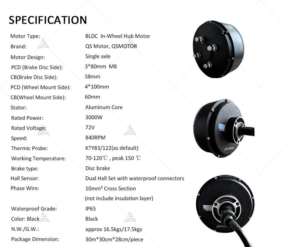 QSMOTOR 205 3000W V3 72V 80KPH - Electric Motorcycle Conversion Kit 72V recensione e prezzo
